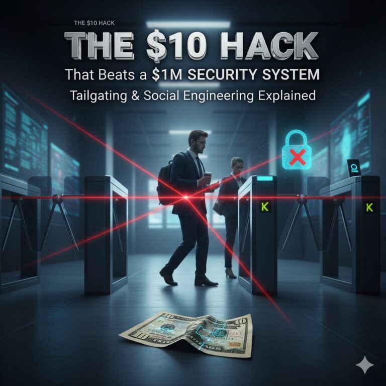 The $10 Hack That Beats a $1M Security System: Tailgating & Social Engineering Explained